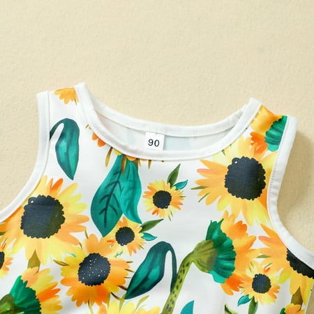 dmqupv Baby Girl Bodysuit Set Toddler Kids Girls Clothes Casual Floral Sunflower Sleeveless Top Clothes for 4 Year Old Girl Yellow 6-7 Years
dmqupv Baby Girl Bodysuit Set Toddler Kids Girls Clothes Casual Floral Sunflower Sleeveless Top Clothes for 4 Year Old Girl Yellow 6-7 Years