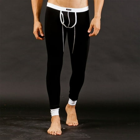 Mens Winter Thermal Pants Long Johns Cotton Underwear Elastic Underpants