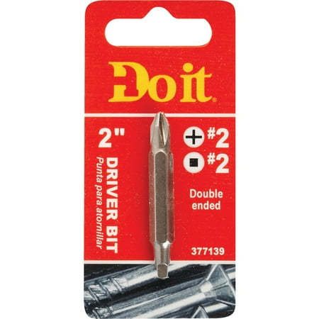 2PK Do it Phillips #2 Square Recess Double-End Screwdriver Bit
2PK Do it Phillips #2 Square Recess Double-End Screwdriver Bit