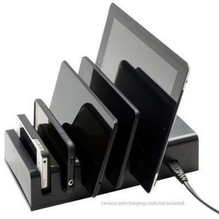Visiontek 5 Device Charging Station - Docking - Iphone, Ipad, Scanner, Ipod, Tablet Pc, Usb Device, E-book Reader, 3d Glasses, Mobile Phone, Gaming Console - Charging Capability - 5 X Usb (900855)