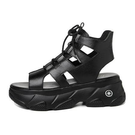 Women‘s Platform Lace Up Sandals Open Toe Cut Out Round Toe Solid Color Sandals Women‘s Comfy Footwear
Women‘s Platform Lace Up Sandals Open Toe Cut Out Round Toe Solid Color Sandals Women‘s Comfy Footwear