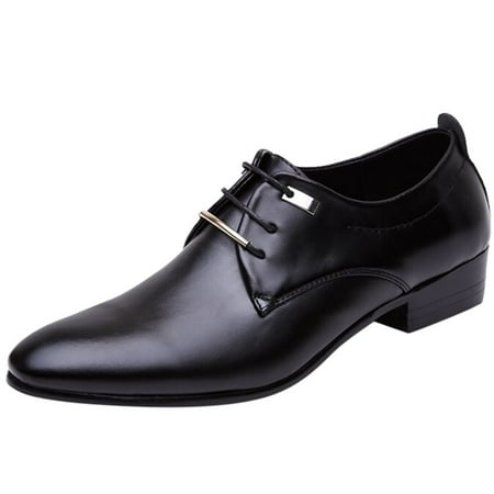 Women s Sandals Business Leather Casual Pointed Toe Lace Male Suit Shoes