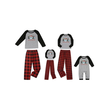 Frobukio Christmas Family Matching Nightwear Set Parent-Children Letter Long Sleeve Tops Plaid Pants Pajamas Gray Red 9-12 Months
Frobukio Christmas Family Matching Nightwear Set Parent-Children Letter Long Sleeve Tops Plaid Pants Pajamas Gray Red 9-12 Months