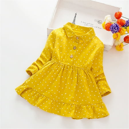 1-7T Kids Girl s Long Sleeve Peter Pan Collar Polka Dot Dress Christmas Party Casual Dresses
1-7T Kids Girl s Long Sleeve Peter Pan Collar Polka Dot Dress Christmas Party Casual Dresses