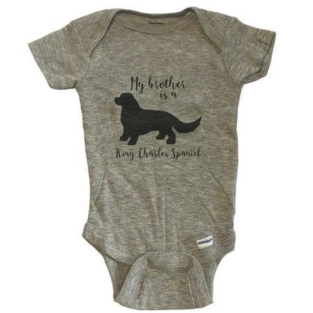 My Brother Is A King Charles Spaniel Cute Dog Baby Bodysuit - King Charles Spaniel One Piece Baby Bodysuit - Grey
My Brother Is A King Charles Spaniel Cute Dog Baby Bodysuit - King Charles Spaniel One Piece Baby Bodysuit - Grey