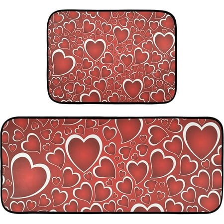 Love Valentine Day Shinning Heart Kitchen Rugs and Mat 2 Pieces Set Cushioned Anti Fatigue Kitchen Mat Non Slip Floor Rug Washable Farmhouse Decor for Home Kitchen Hallway Bedroom
Love Valentine Day Shinning Heart Kitchen Rugs and Mat 2 Pieces Set Cushioned Anti Fatigue Kitchen Mat Non Slip Floor Rug Washable Farmhouse Decor for Home Kitchen Hallway Bedroom
