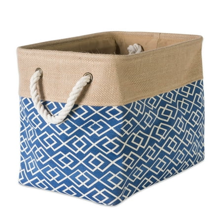 Contemporary Home Living 14 Blue and Brown Diamond Design Rectangular Storage Basket
Contemporary Home Living 14 Blue and Brown Diamond Design Rectangular Storage Basket