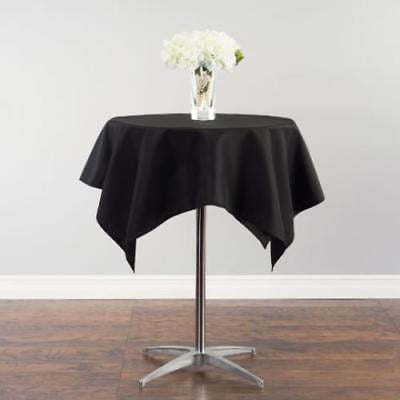 54 in. Square Polyester Tablecloth Black