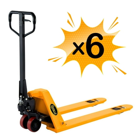 APOLLOLIFT 6PC 1.4 Low Profile Pallet Jack 2200lbs. 48x27 Fork