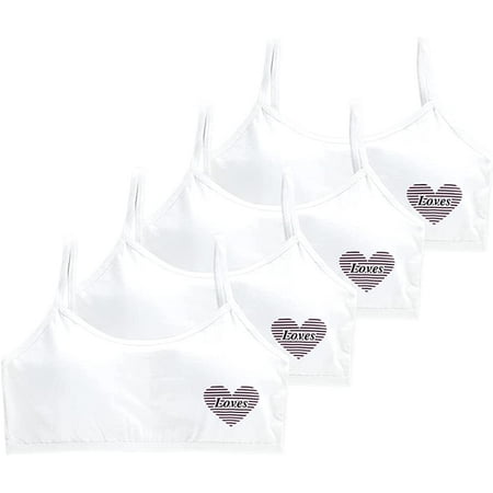 Pikadingnis Girls Bralette Cotton Breathable Bralette with Padded Seamless Training Bra with Fashion Printing 4pcs
Pikadingnis Girls Bralette Cotton Breathable Bralette with Padded Seamless Training Bra with Fashion Printing 4pcs