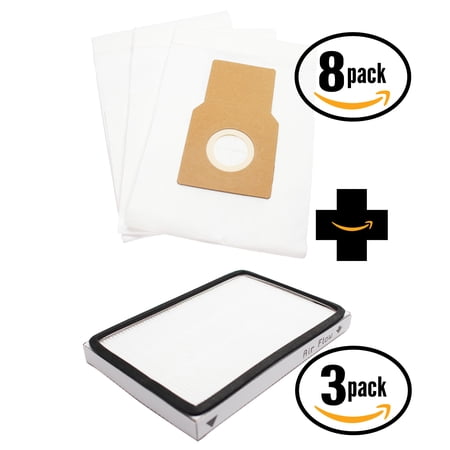 24 Replacement Kenmore 11632212200 Vacuum Bags & 3 HEPA Filter - Compatible Kenmore 50688, 50690, Type O, Type U & 86889, EF-1 Filter