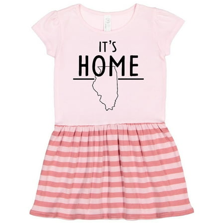 Inktastic It s Home- State of Illinois Outline Gift Toddler Girl Dress