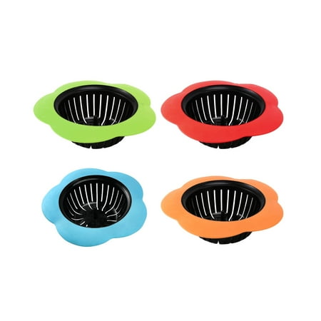 

4 PCS Kitchen Sink Strainer with Large Wide Rim Sink Drain Filter Stopper Fits Most Kitchen Bathroom Laundry Pool