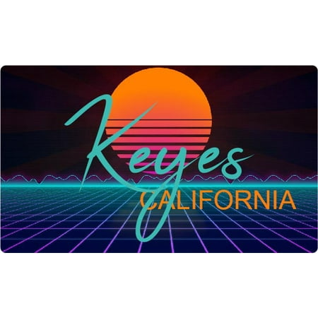 Keyes California 4 X 2.25-Inch Fridge Magnet Retro Neon Design