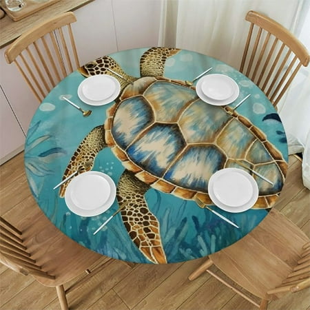 Palnkart Turtle Sea Starfish Round Table Cover Stain Resistant Washable Indoor Outdoor Tablecloth Kitchen Dining Wedding Parties 100% Polyester Fiber 46-50
Palnkart Turtle Sea Starfish Round Table Cover Stain Resistant Washable Indoor Outdoor Tablecloth Kitchen Dining Wedding Parties 100% Polyester Fiber 46-50