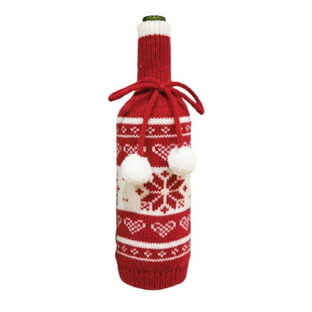 

Christmas Decoration Wine Bag Durable Wine Bottle Cover Gifts for Friends Families Wine Lovers Snowflake