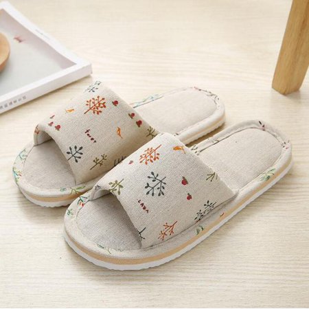 Floral Linen Home Slippers Soft Non-slip Foam Bottom Flip Flops Spring Autumn Indoor Couple Men Women Slides Casual Flat Shoes
Floral Linen Home Slippers Soft Non-slip Foam Bottom Flip Flops Spring Autumn Indoor Couple Men Women Slides Casual Flat Shoes