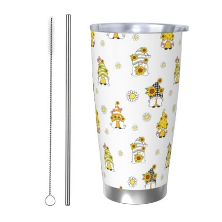 Logiee Gnome With Sunflower Print 20OZ Car Cup with Lid Stainless Steel Vacuum Insulated Double Wall Travel Tumbler Durable Insulated Coffee Mug Thermal Cup with Straw-Straw Two-piece Set
Logiee Gnome With Sunflower Print 20OZ Car Cup with Lid Stainless Steel Vacuum Insulated Double Wall Travel Tumbler Durable Insulated Coffee Mug Thermal Cup with Straw-Straw Two-piece Set