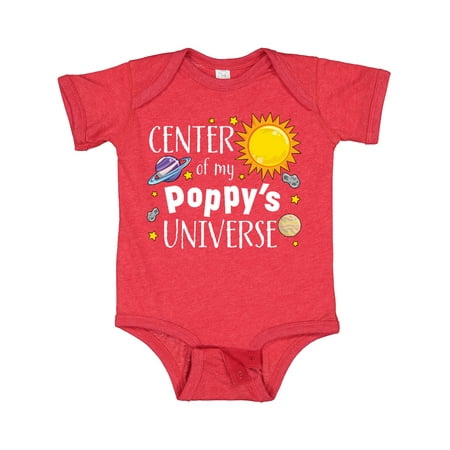 Inktastic Center of My Poppy s Universe Gift Baby Boy or Baby Girl Bodysuit
