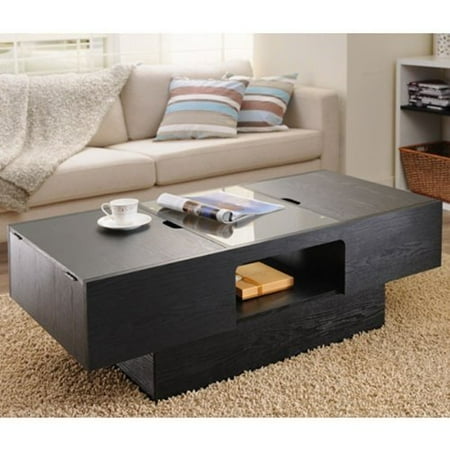 Orinoco Contemporary Style Matte Black Finish Coffee Table