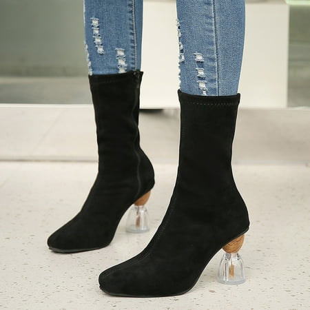 Cathalem Boots Women Knee High Leather Fashion Women Flock Zipper Solid Color High Heels Mid High Heels Boots for Women Booties Black 6.5
Cathalem Boots Women Knee High Leather Fashion Women Flock Zipper Solid Color High Heels Mid High Heels Boots for Women Booties Black 6.5