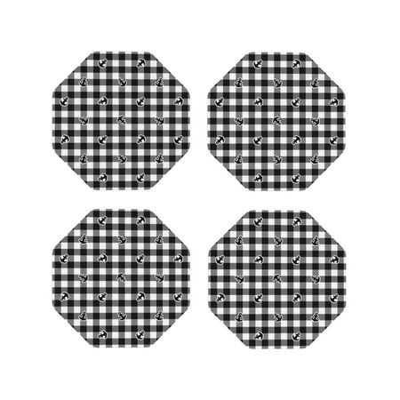 Pofeuu Black Tartan Plaid Print Coasters for Drinks 4Pack PU Leather Coasters Bar Drink Coasters for Tabletop Protection Furniture from Damage-Octagon
Pofeuu Black Tartan Plaid Print Coasters for Drinks 4Pack PU Leather Coasters Bar Drink Coasters for Tabletop Protection Furniture from Damage-Octagon