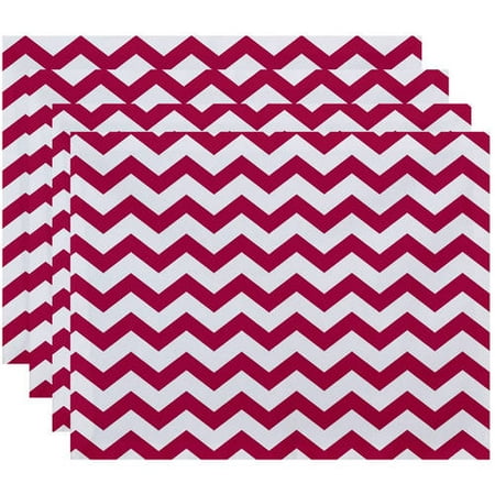Simply Daisy 18 x 14 Chevron Decorative Placemats Set of 4