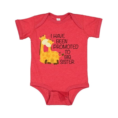 Inktastic I Have Been Promoted to Big Sister Gift Baby Girl Bodysuit