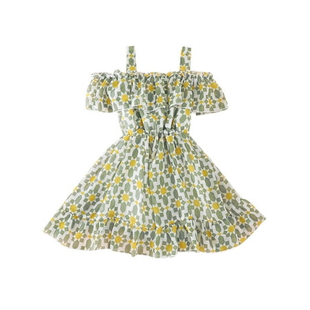 DNDKILG Infant Baby Toddler Child Children Kids Summer Sundress for Girl Short Sleeve Off Shoulder Dress Ruffle Floral Dresses Green 1Y-6Y
DNDKILG Infant Baby Toddler Child Children Kids Summer Sundress for Girl Short Sleeve Off Shoulder Dress Ruffle Floral Dresses Green 1Y-6Y