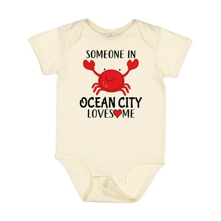 Inktastic Someone in Ocean City Loves Me Gift Baby Boy or Baby Girl Bodysuit
