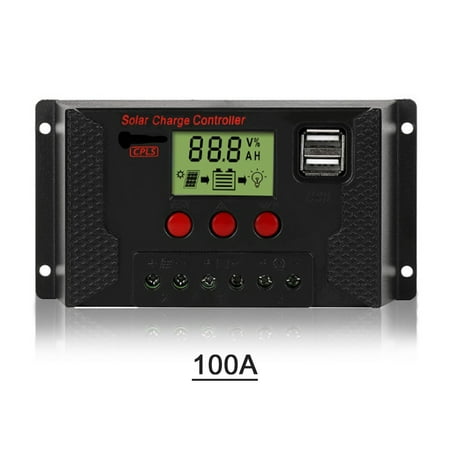 100A Solar Controller Solar Panel Controller /24V Adjustable LCD Display Solar Panel Battery Regulator with Dual USB Port 3 Kinds of Batteries
100A Solar Controller Solar Panel Controller /24V Adjustable LCD Display Solar Panel Battery Regulator with Dual USB Port 3 Kinds of Batteries