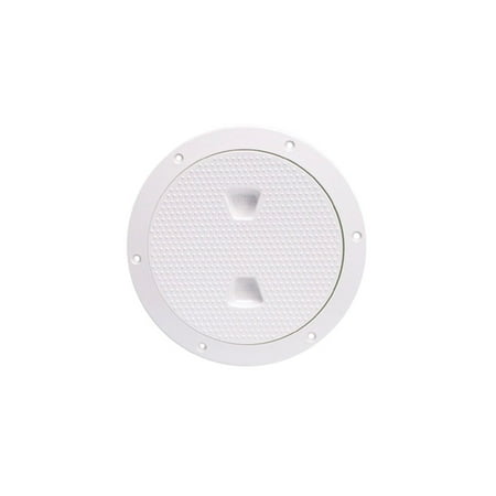 Beckson DP62-W Screw-Out Deck Plate - 6 White w/Diamond Texture