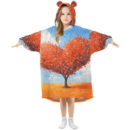joogoo Wearable Blanket Hoodie for Kids Heart Shaped Tree Flannel Oversized Sweatshirt 3-14 Years S
joogoo Wearable Blanket Hoodie for Kids Heart Shaped Tree Flannel Oversized Sweatshirt 3-14 Years S