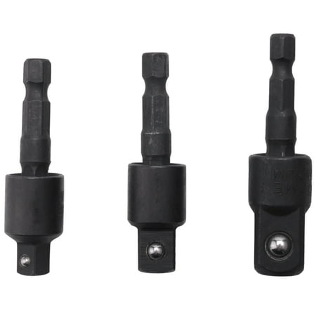 3PC Socket Adapters Universal Joint Swivel Socket Set 1/4 Inch Hex to 1/4 3/8 1/2 Square Socket Drives
3PC Socket Adapters Universal Joint Swivel Socket Set 1/4 Inch Hex to 1/4 3/8 1/2 Square Socket Drives