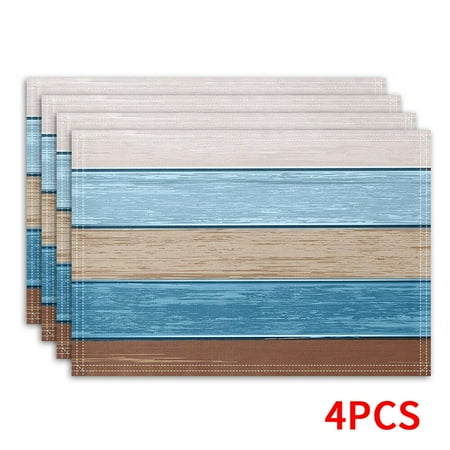 OUNAMIO Retro Style Placemats: Set of 4 Rustic Wood Texture Polyester Stain Resistant Washable Table Mats for Kitchen Dining Table
OUNAMIO Retro Style Placemats: Set of 4 Rustic Wood Texture Polyester Stain Resistant Washable Table Mats for Kitchen Dining Table