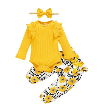 Haite Toddler Ruffled Crew Neck Fall Outfits Loose Floral Print Romper + Pants Sets Party Solid Color Long Sleeve 3 Pieces Outfit
Haite Toddler Ruffled Crew Neck Fall Outfits Loose Floral Print Romper + Pants Sets Party Solid Color Long Sleeve 3 Pieces Outfit