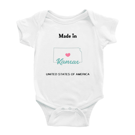 Made In Kansas United States of America Baby Clothing Bodysuit 18-24 Months