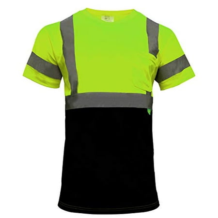 BFS8512 Class 3 High Visible Short Sleeve Black Bottom Safety T-Shirts with 2 Inch Replective Tape (Green XL)
BFS8512 Class 3 High Visible Short Sleeve Black Bottom Safety T-Shirts with 2 Inch Replective Tape (Green XL)