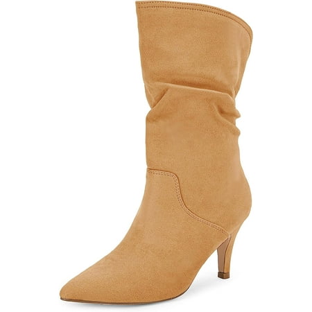 Women s Mid Calf Slouchy Boots High Heel Faux Suede Boots Pointed Toe Slip On Fashion Western Booties
Women s Mid Calf Slouchy Boots High Heel Faux Suede Boots Pointed Toe Slip On Fashion Western Booties