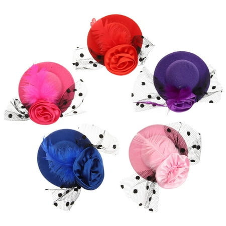 Hemoton 5pcs Mini Tea Party Hats DIY Colorful Hair Accessories Doll Dress up Tops Hats
Hemoton 5pcs Mini Tea Party Hats DIY Colorful Hair Accessories Doll Dress up Tops Hats