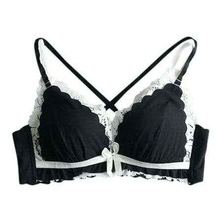 Dtydtpe bras for women Women Fashion Lovely Lace Bra Without Steel Push Up Vest Underwear bras for women no underwire Black
Dtydtpe bras for women Women Fashion Lovely Lace Bra Without Steel Push Up Vest Underwear bras for women no underwire Black