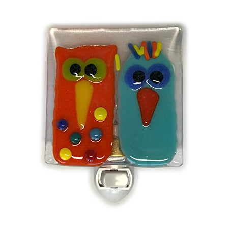 Snazzy Glass - Night Light - Birds - Orange & Teal
Snazzy Glass - Night Light - Birds - Orange & Teal