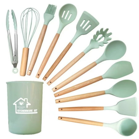 12 Pcs Kitchen Utensils Cooking Spatulas Nonstick Heat Resistant Silicone Kitchen Cookware Set(light green)
12 Pcs Kitchen Utensils Cooking Spatulas Nonstick Heat Resistant Silicone Kitchen Cookware Set(light green)