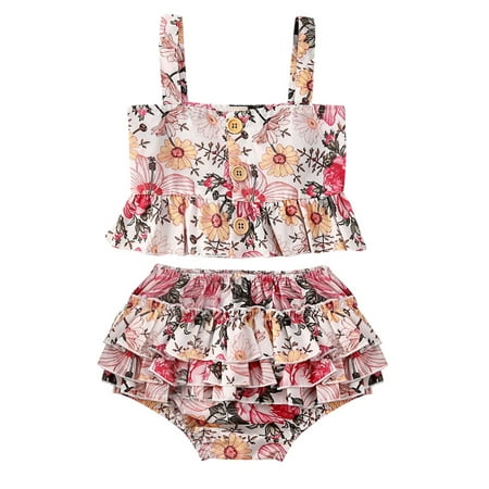 Calsunbaby Newborn Baby Girl Sleeveless Outfits Floral Crop Tops Ruffles Flower Shorts Summer Clothes Set Pink 1-2 Years
Calsunbaby Newborn Baby Girl Sleeveless Outfits Floral Crop Tops Ruffles Flower Shorts Summer Clothes Set Pink 1-2 Years