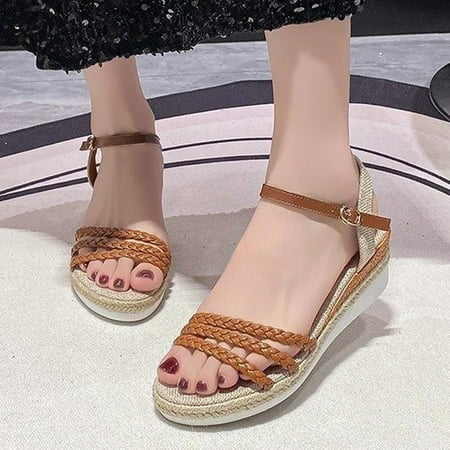 Siaonvr Women s Flat Footbed Sandals Ladies Summer Retro Colour Blocking Bohemian Style Woven Thick Bottom Slope With Large Size Sandals Slippers
Siaonvr Women s Flat Footbed Sandals Ladies Summer Retro Colour Blocking Bohemian Style Woven Thick Bottom Slope With Large Size Sandals Slippers