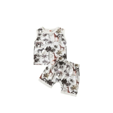 TheFound Summer Toddler Kids Boys Clothes 2pcs Animal Printed Pullover Tops Elastic Shorts Sets
TheFound Summer Toddler Kids Boys Clothes 2pcs Animal Printed Pullover Tops Elastic Shorts Sets