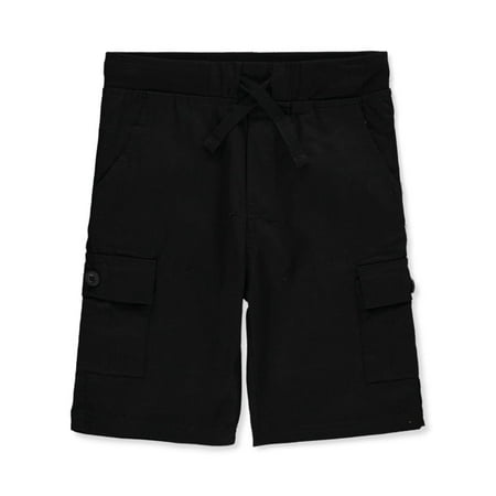 Quad Seven Boys Twill Cargo Shorts - black 3t (Toddler)