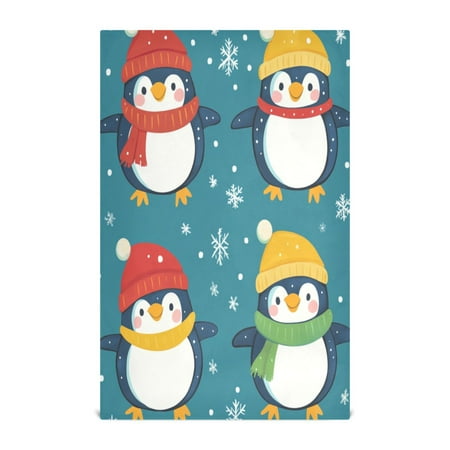 WOBOGO Colorful Scarf Penguin Pattern Kitchen Towel 4 Piece Large Cotton Dishcloth Premium Absorbency Set with Hanging Loop
WOBOGO Colorful Scarf Penguin Pattern Kitchen Towel 4 Piece Large Cotton Dishcloth Premium Absorbency Set with Hanging Loop