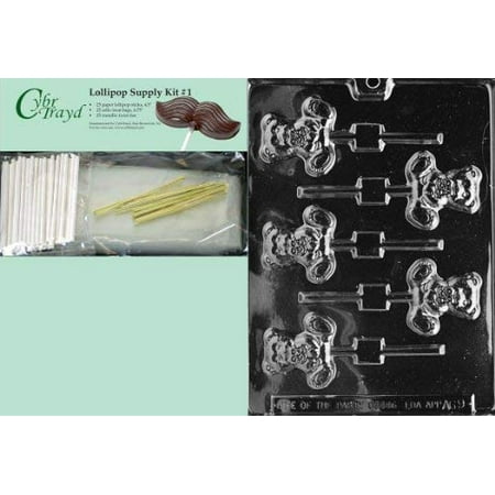 Cybrtrayd 45StK25G-A069 Spring Bear Lolly Animal Chocolate Candy Mold with Lollipop Supply Kit
Cybrtrayd 45StK25G-A069 Spring Bear Lolly Animal Chocolate Candy Mold with Lollipop Supply Kit