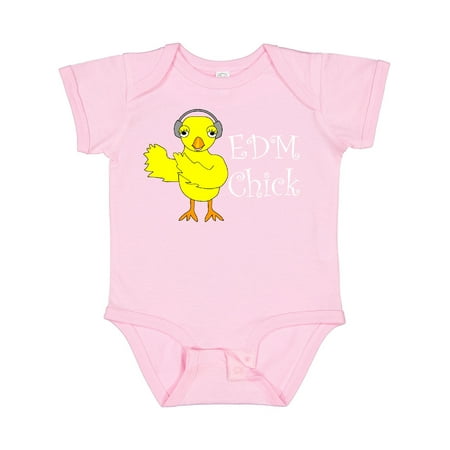 Inktastic EDM Chick White Text Gift Baby Girl Bodysuit